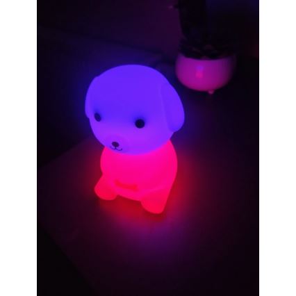 LED natlampe til børn m. RGB-farver dæmpbar og genopladelig LED/2,5W/5V 3000K 1200 mAh hund