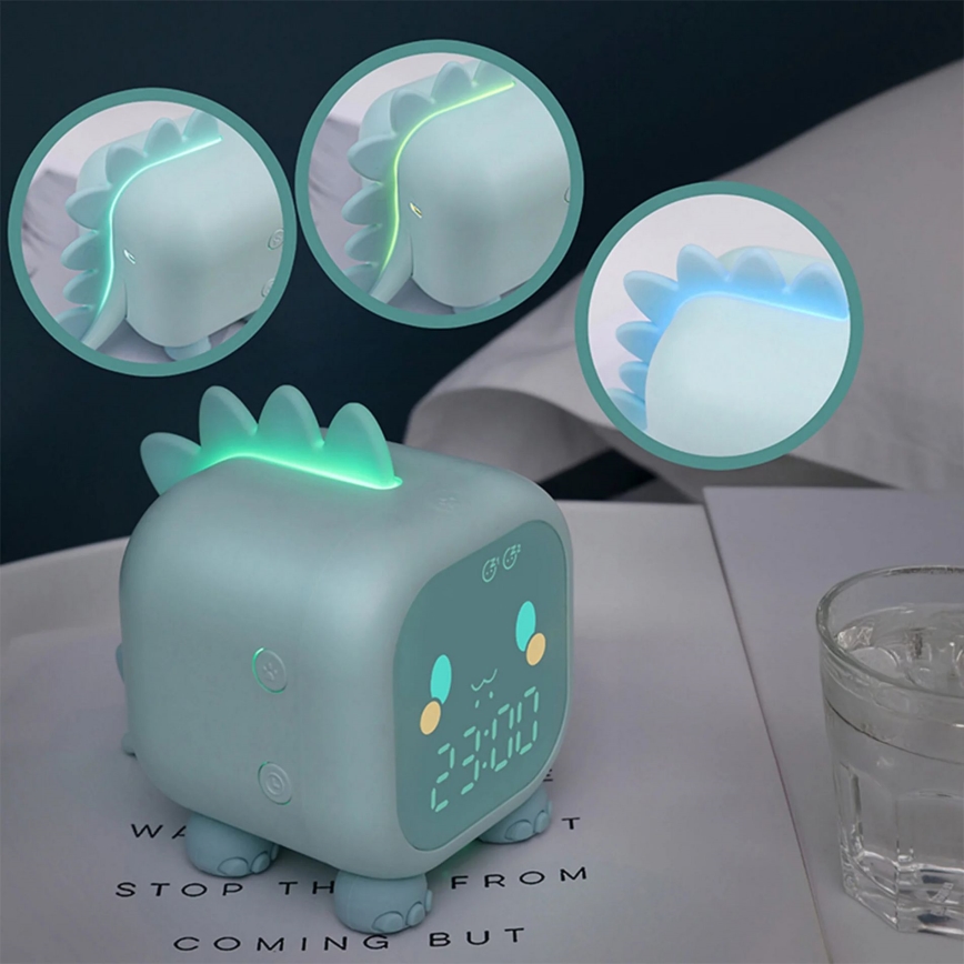 LED natlampe til børn m. RGBW-farver og vækkeur dæmpbar FILIP LED/1,5W/5V 1500 mAh