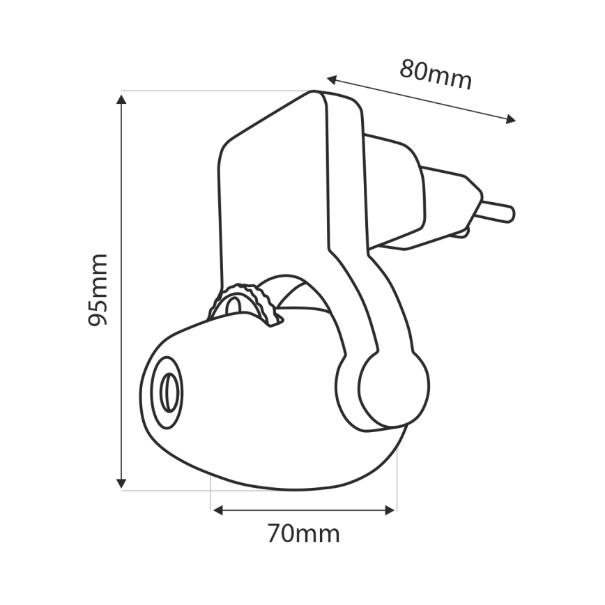 LED natlampe til børn med projektor LED/0,5W/230V grøn