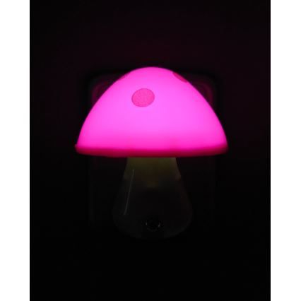 LED natlampe til børn med skumringssensor LED/0,5W/230V paddehat