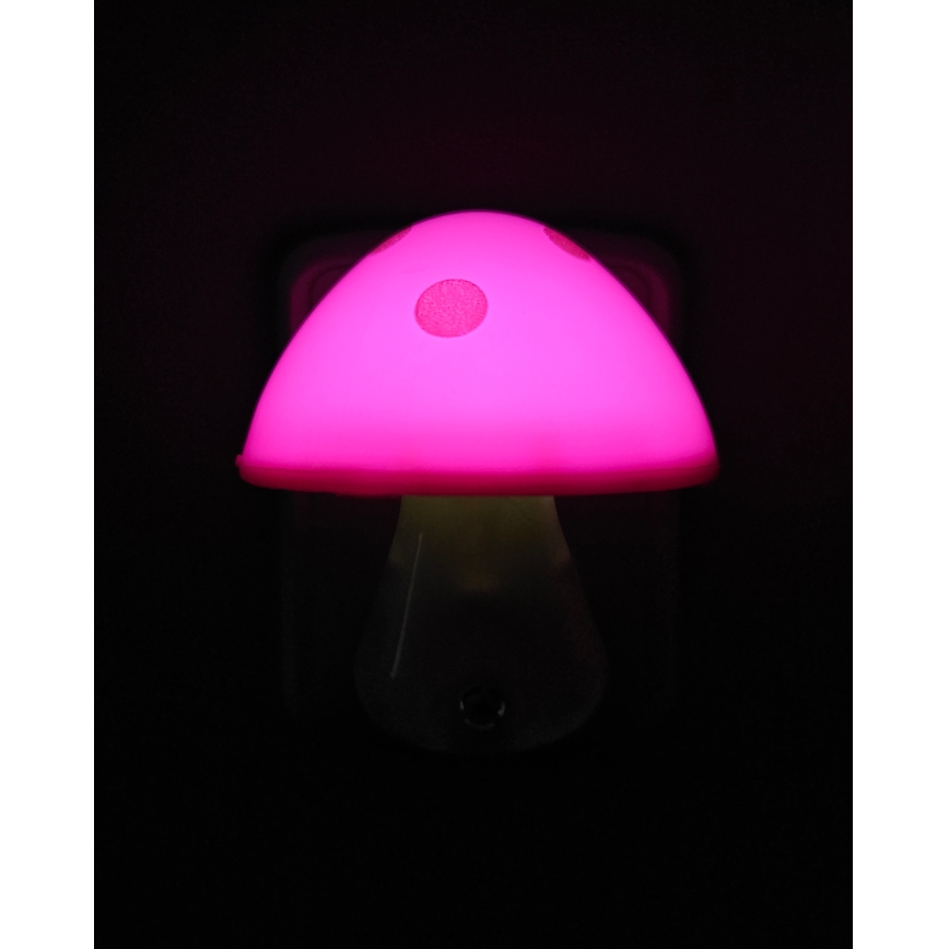 LED natlampe til børn med skumringssensor LED/0,5W/230V paddehat