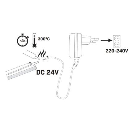 LED Neonbånd 5m LED/40W/24V blå IP65