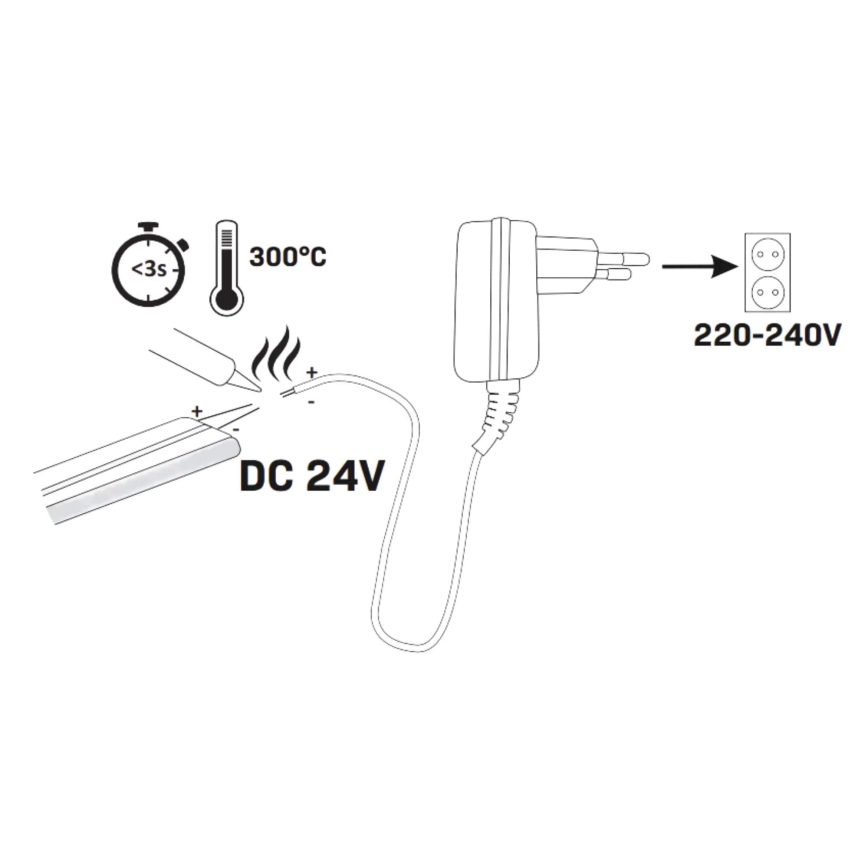 LED Neonbånd 5m LED/40W/24V blå IP65