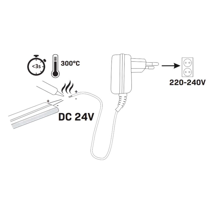 LED Neonbånd 5m LED/40W/24V orange IP65