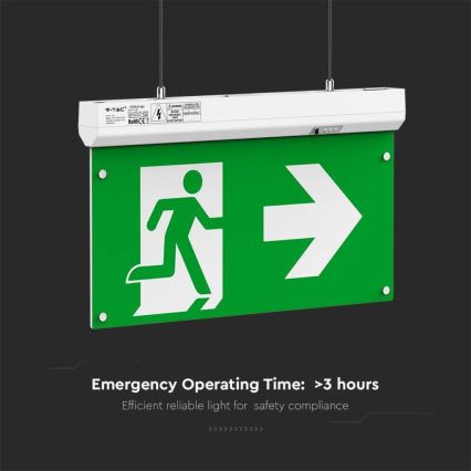 LED nødlampe EMERGENCY EXIT LED/2,5W/230V 04.01.2001 6000K