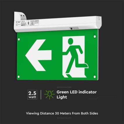 LED nødlampe EMERGENCY EXIT LED/2,5W/230V 04.01.2001 6000K