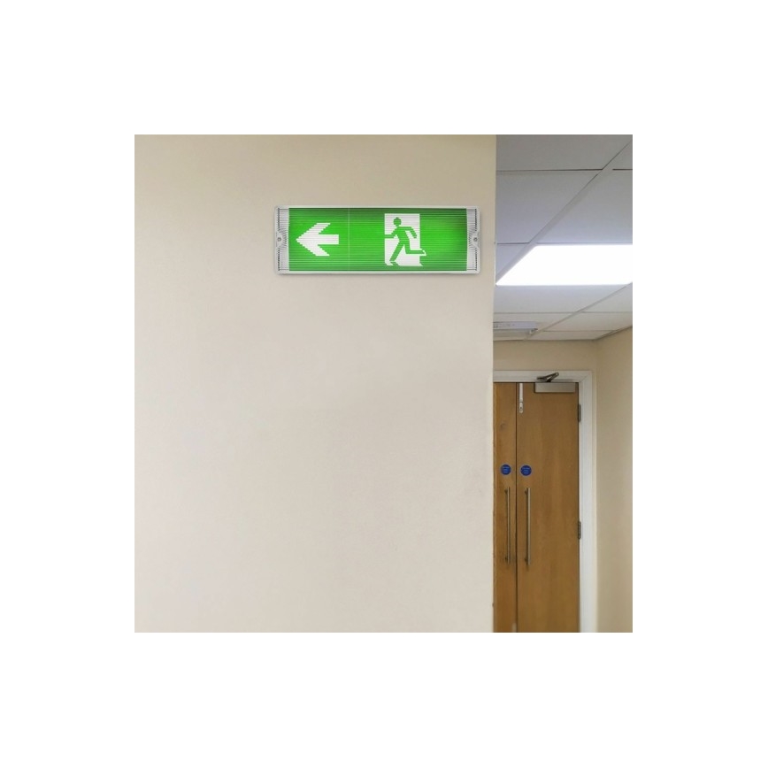 LED nødlampe EMERGENCY EXIT LED/3W/230V 6400K IP65