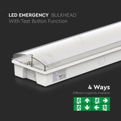 LED nødlampe EMERGENCY EXIT LED/3W/230V 6400K IP65