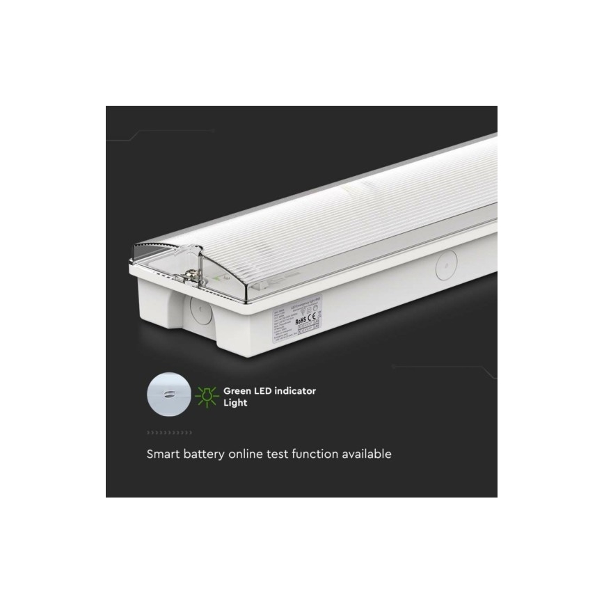 LED nødlampe EMERGENCY EXIT LED/3W/230V 6400K IP65