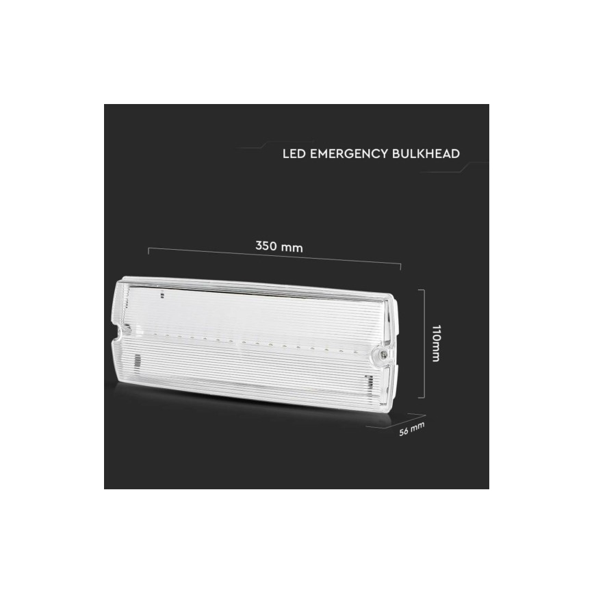 LED nødlampe EMERGENCY EXIT LED/3W/230V 6400K IP65