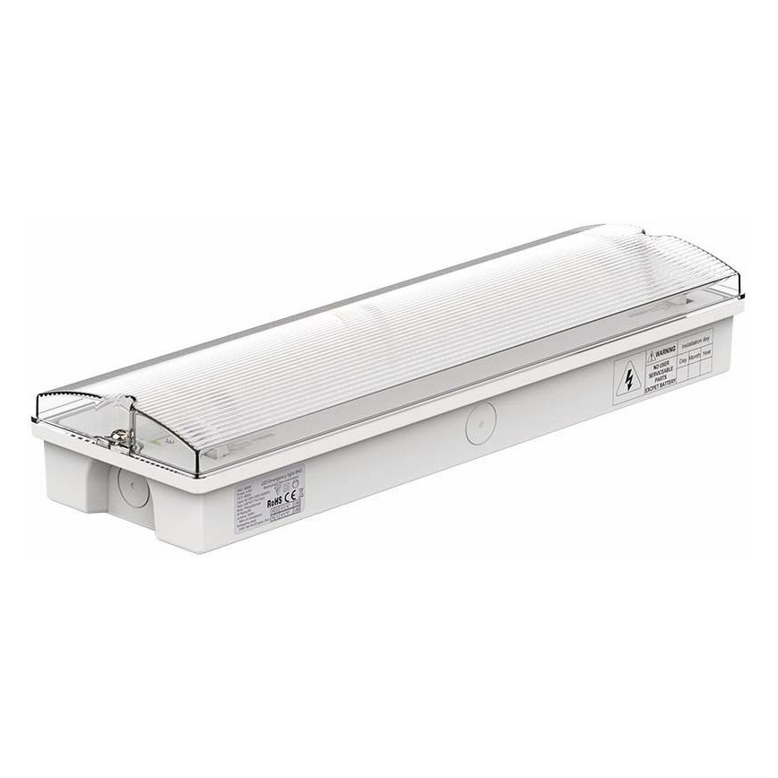 LED nødlampe med en almindelig funktionstest EMERGENCY EXIT LED/3W/230V 6400K IP65