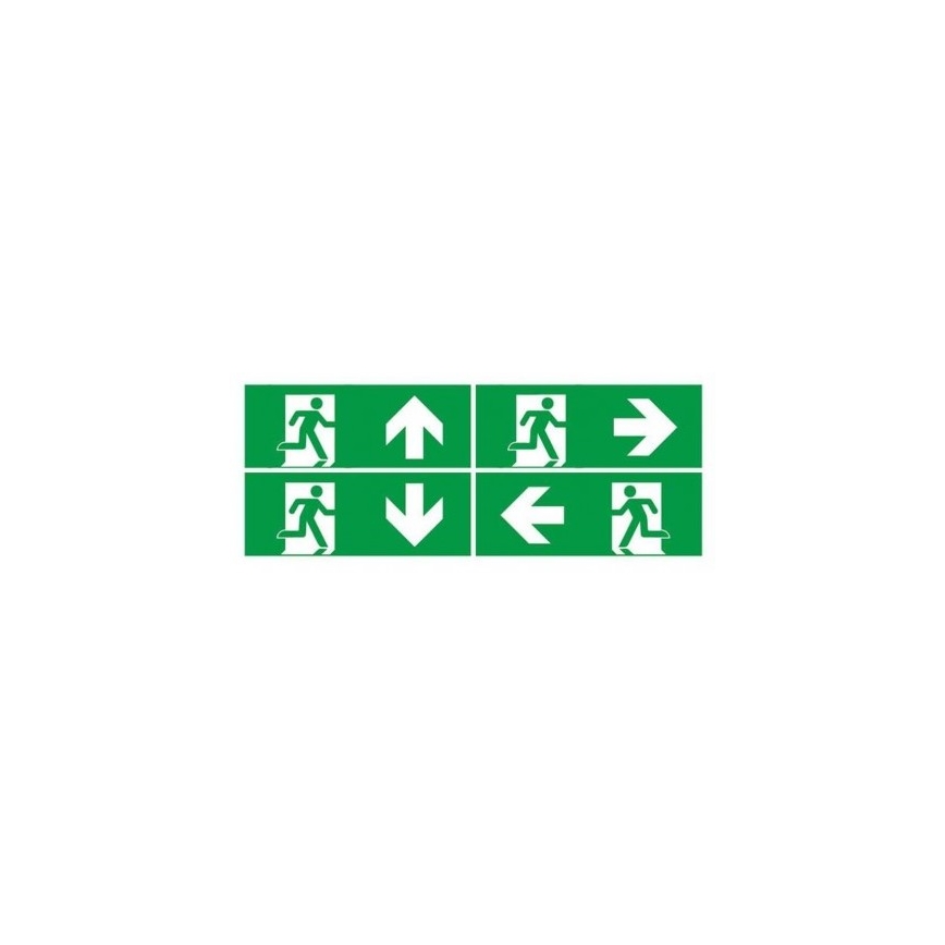 LED nødlampe med en almindelig funktionstest EMERGENCY EXIT LED/3W/230V 6400K IP65