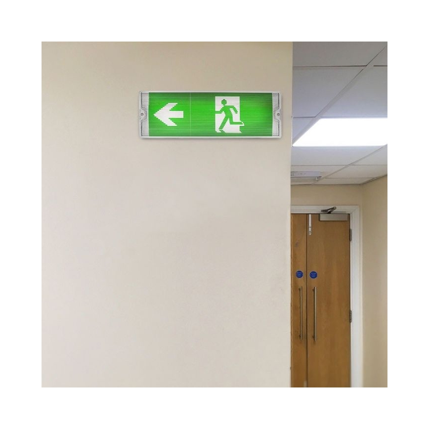 LED nødlampe EMERGENCY EXIT LED/3W/230V IP65 6000K 1200mAh