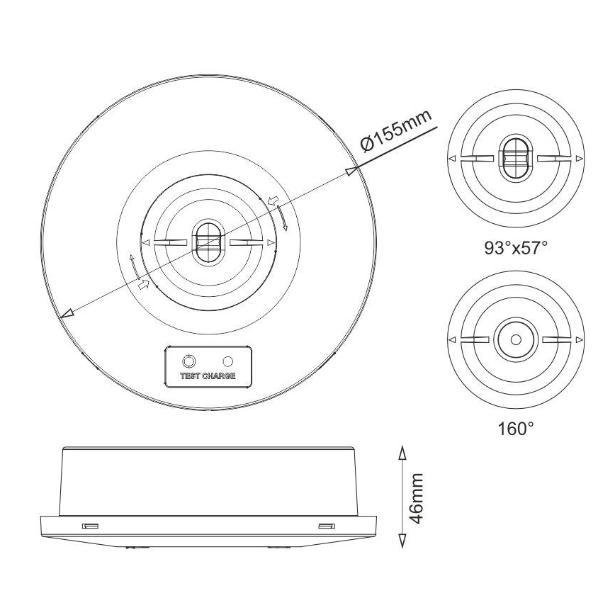 LED nødlampe LED/2W/230V 6000K IP65 3200 mAh