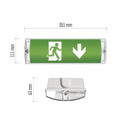 LED nødlampe LED/3W/230V 6000K IP65