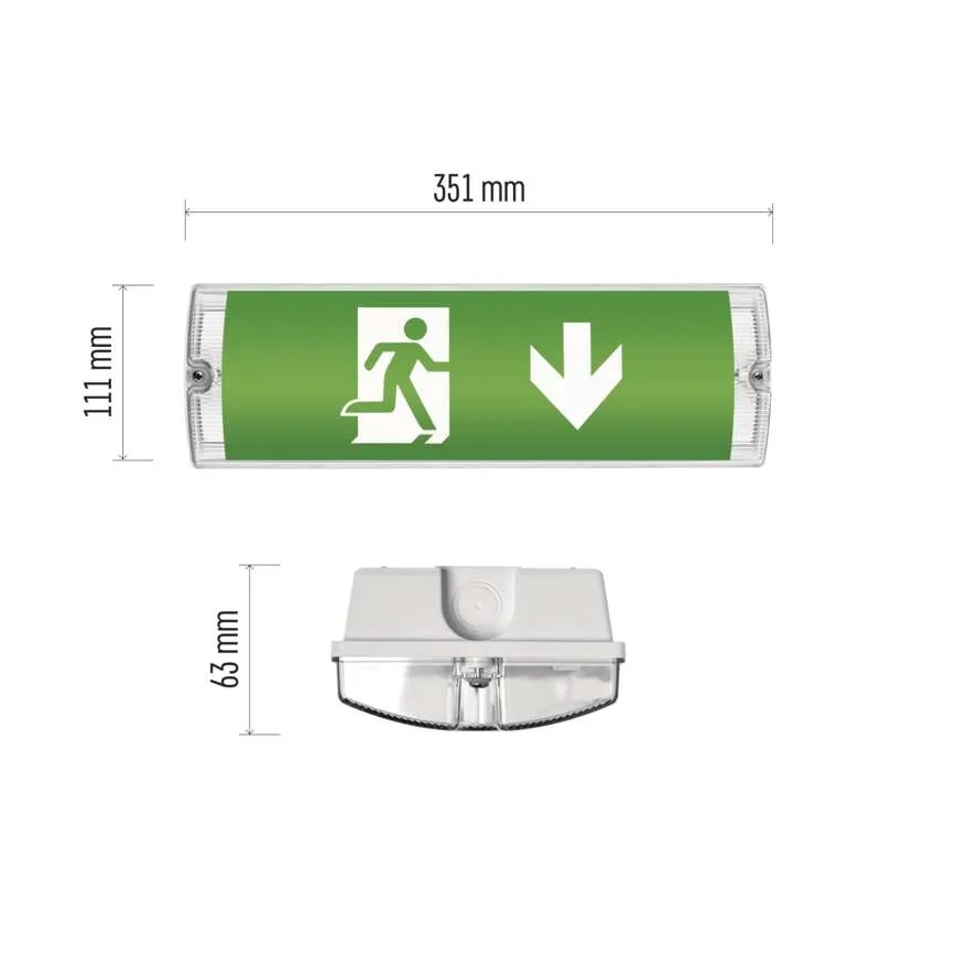 LED nødlampe LED/3W/230V 6000K IP65