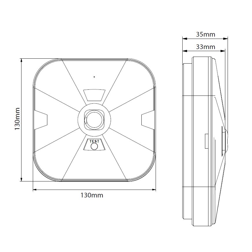 LED nødlys GATRION LED/3/1W/3,2V 6000K 3000 mAh IP54 hvid