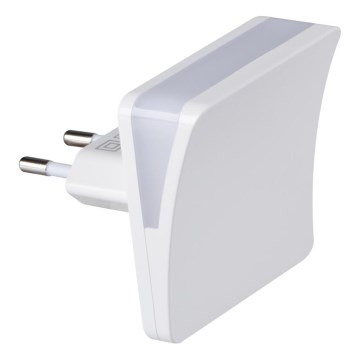 LED orienteringslampe med skumringssensor til stikkontakt HOFI LED/0,28W/230V hvid