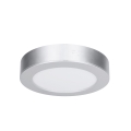 LED overflade-/indbygningspanel 2-i-1, 12W, 230V, 3000/4000/6000K, Ø17 cm, IP54, sølv