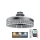 LED Overflademonteret krystallampe dæmpbar LED/75W/230V 3000-6500K mat krom + fjernbetjening