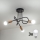 LED overflademonteret loftlampe OXFORD 3xE27/15W/230V sort