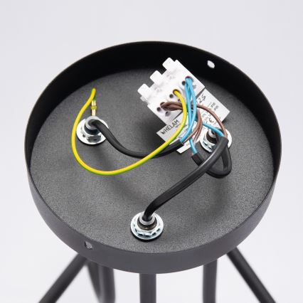 LED overflademonteret loftlampe OXFORD 3xE27/15W/230V sort