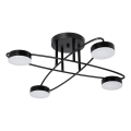 LED Overflademonteret loftslampe 4xLED/7W/230V 3000-6000K Ø 60 cm sort