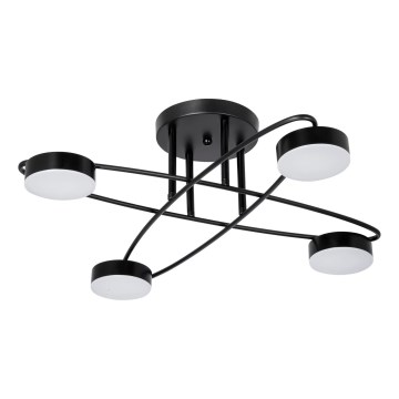 LED Overflademonteret loftslampe 4xLED/7W/230V 3000-6000K Ø 60 cm sort