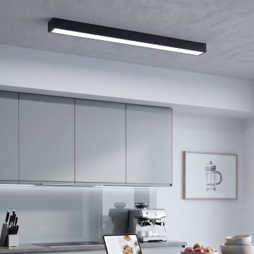 LED Overflademonteret/pendel på kabel LED/44W/230V 6000K 120 cm sort