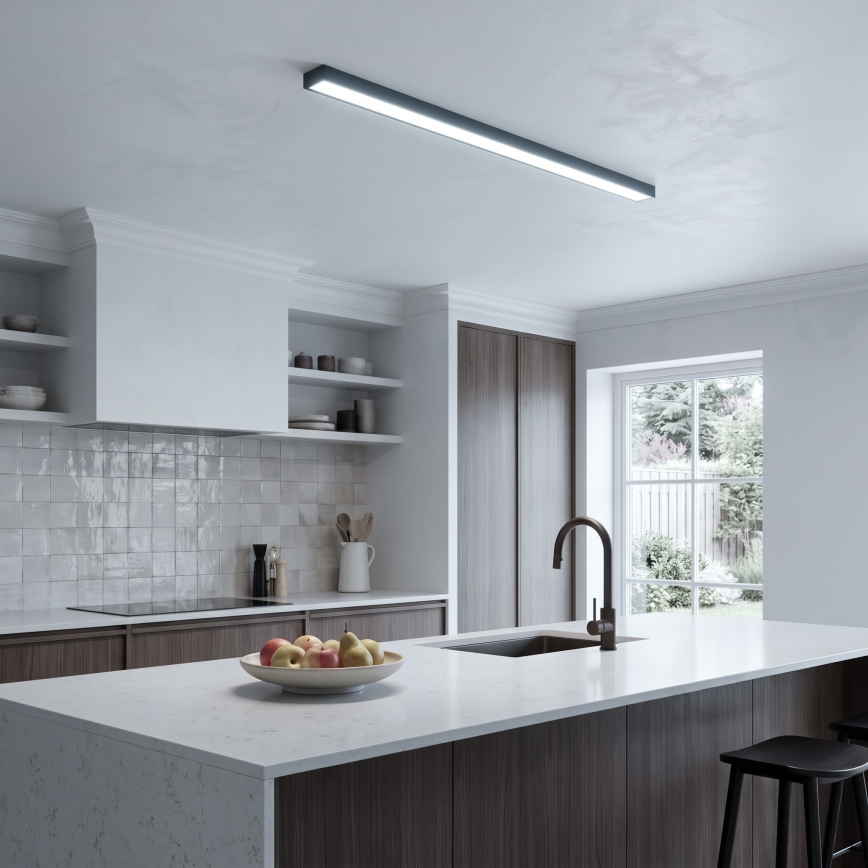 LED Overflademonteret/pendel på kabel LED/44W/230V 6000K 120 cm sort