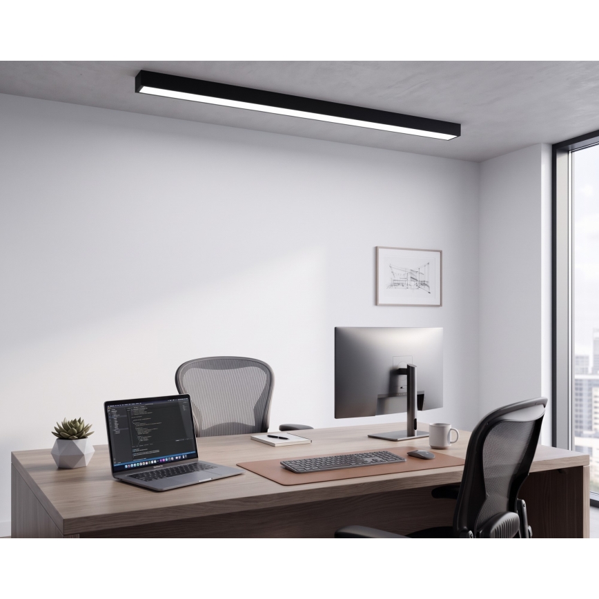 LED Overflademonteret/pendel på kabel LED/44W/230V 6000K 120 cm sort