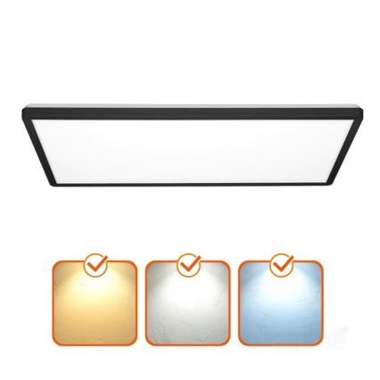 LED Overflademonteret panel NIVERA LED/32W/230V IP54 3000/4000/6000K 29,5x59,5 cm sort