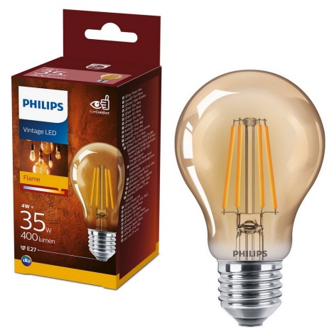 LED pære Philips A60 E27/4W/230V | Lampemania