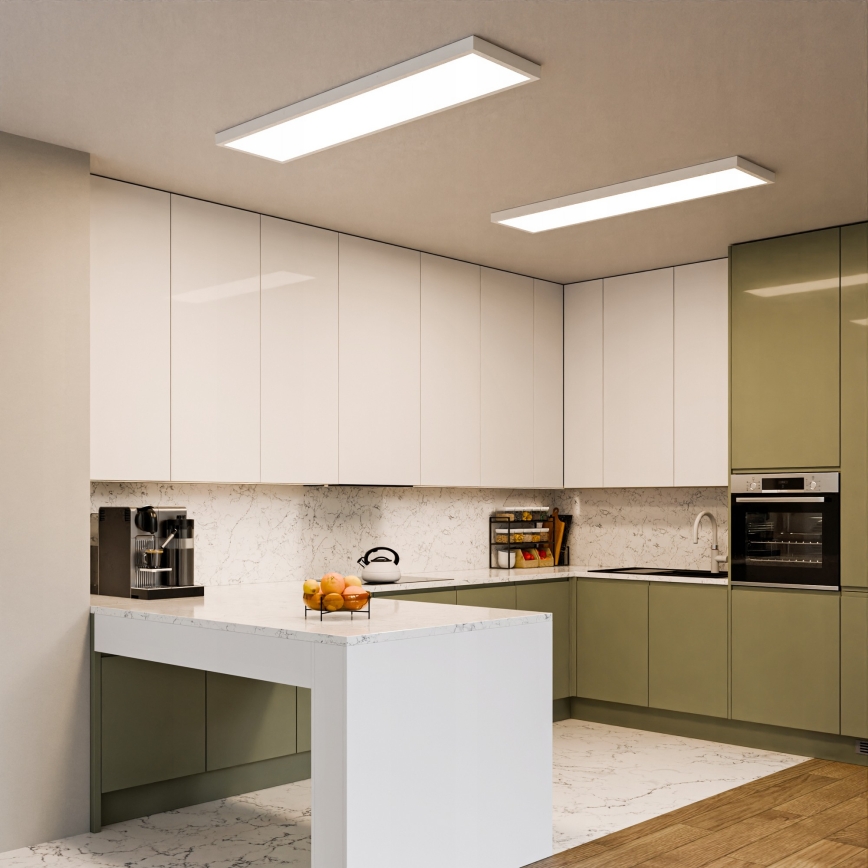 LED påbygningspanel LED/60W/230V 30x120 cm hvid