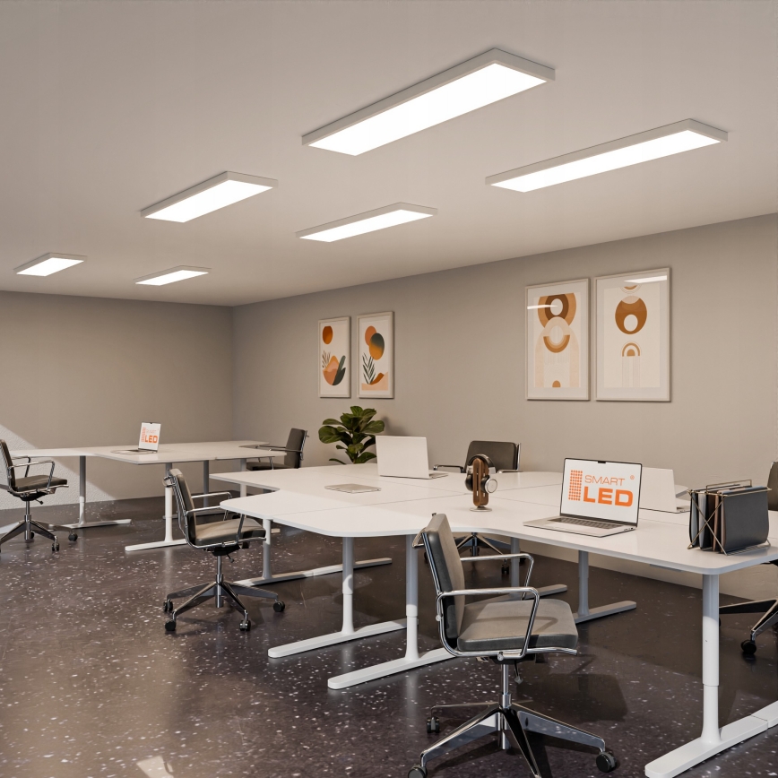 LED påbygningspanel LED/60W/230V 30x120 cm hvid