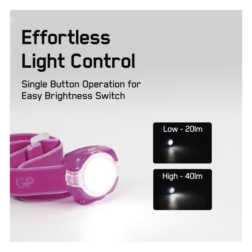 LED Pandelampe GP EVERYBODY 4xLED/2×CR2025 lyserød