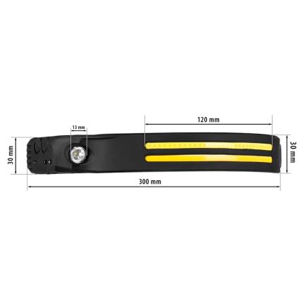 LED pandelampe med sensor dæmpbar og genopladelig 3xLED/5V IP44 300 skinnende 1200 mAh