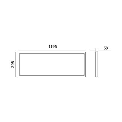 LED panel BRISBANE LED/36W/230V 4000K 29,5x119 cm sort