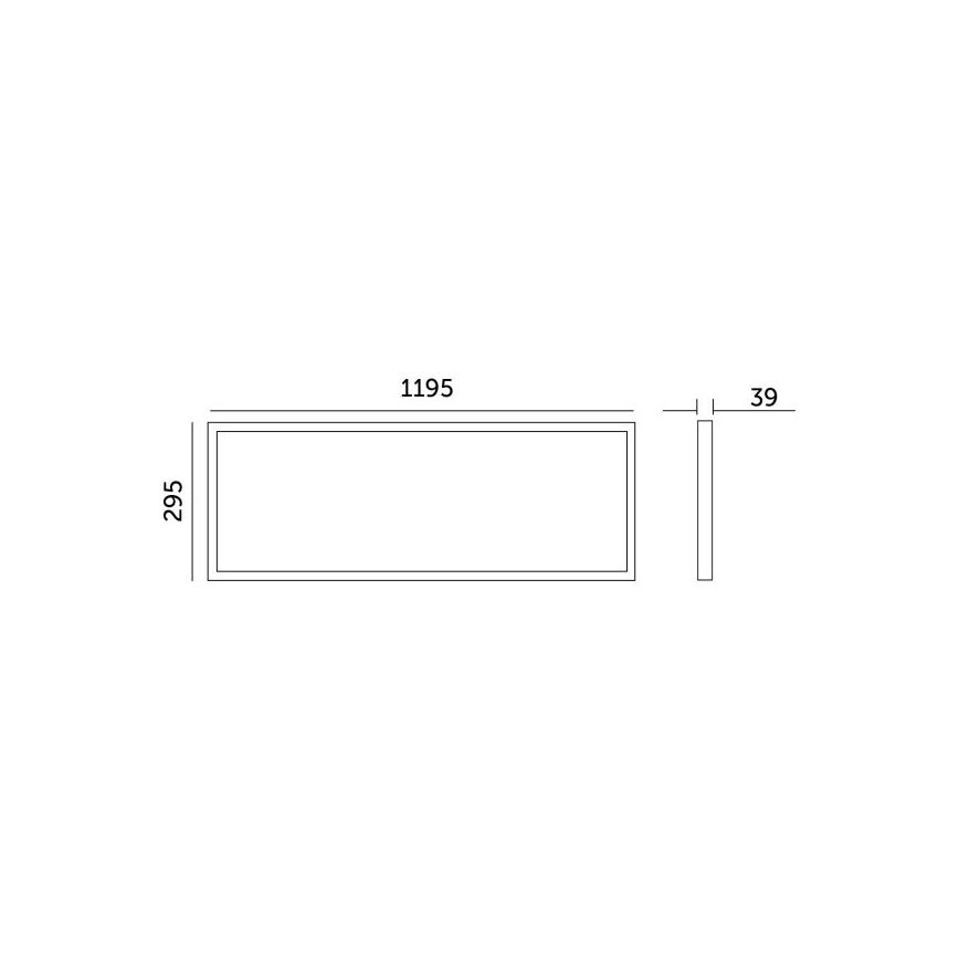 LED panel BRISBANE LED/36W/230V 4000K 29,5x119 cm sort