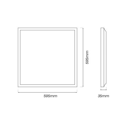 LED panel LED/40W/230V 4000K 60x60 cm