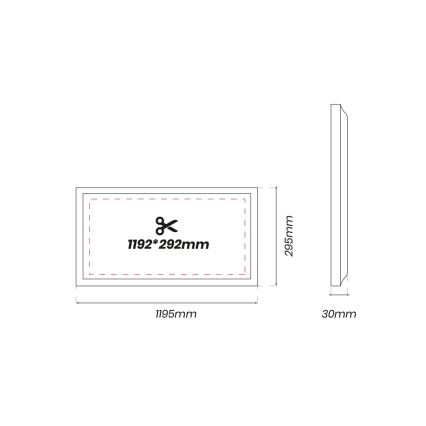 LED panel LED/48W/230V 4000K 120x30 cm