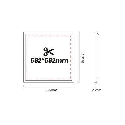 LED panel LED/48W/230V 4000K 60x60 cm