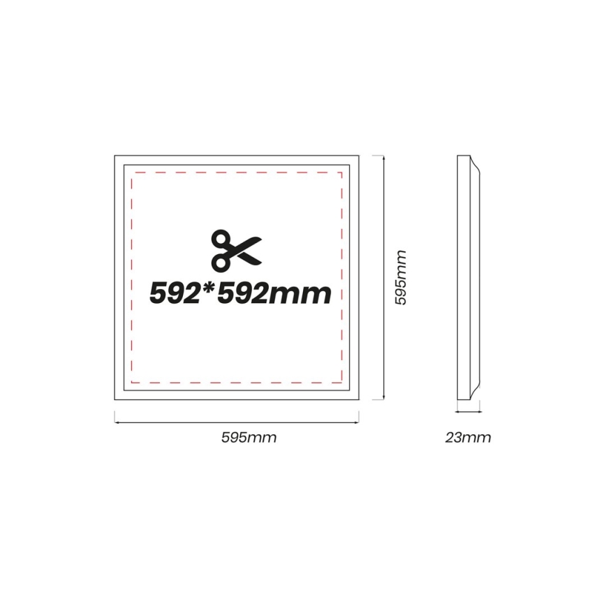 LED panel LED/48W/230V 4000K 60x60 cm