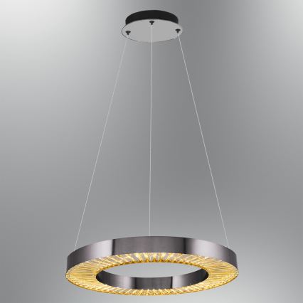LED Pendant Lamp JESI LED/35W/230V 3000K Ø 60 cm Sølv