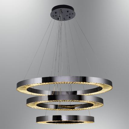 LED Pendant Lamp JESI LED/99W/230V 3000K Ø 100 cm Silver