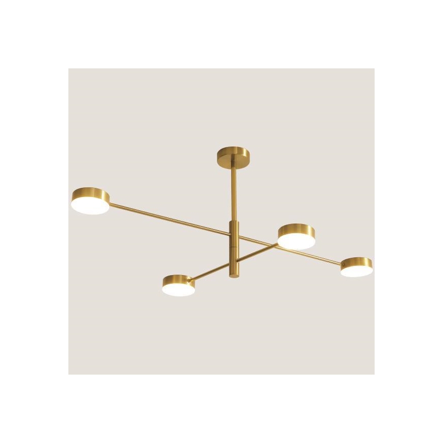 LED pendel 4xLED/12W/230V 4000K guldfarvet