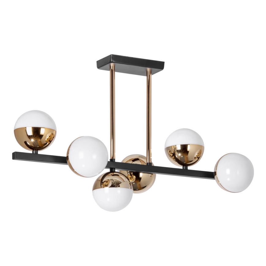 LED pendel 6xLED/7W/230V guldfarvet/sort