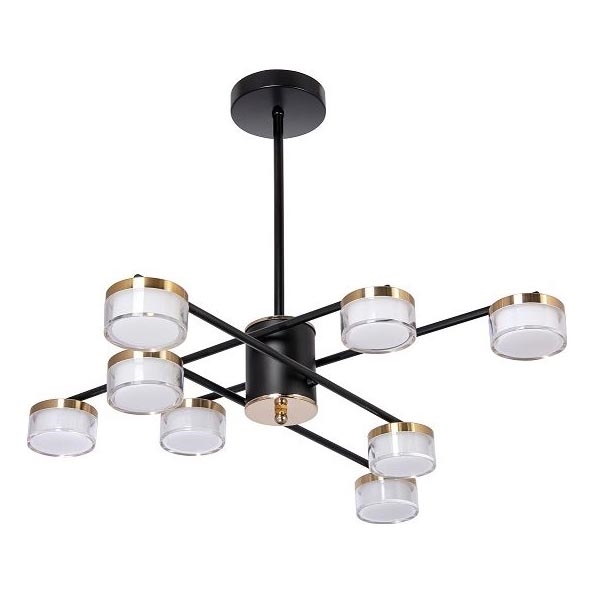 LED pendel 8xLED/6W/230V 3000-6500K diameter 68 cm guldfarvet/sort