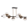 LED pendel 8xLED/7W/230V guldfarvet/sort