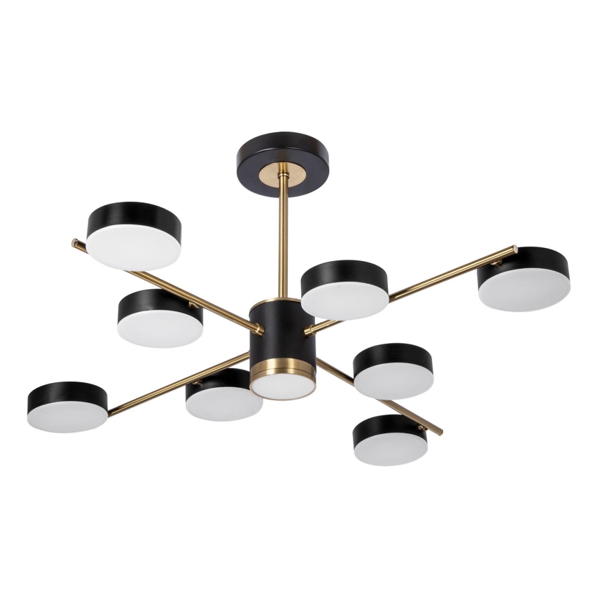 LED pendel 8xLED/7W/230V + LED/6W 3000-6000K diameter 77 cm guldfarvet/sort